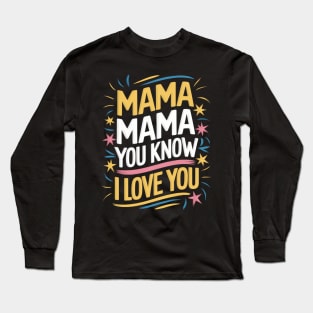 ♡*‧˚Maa。ஐ♡ I Love You Mom Qr Code Mothers Day Long Sleeve T-Shirts for